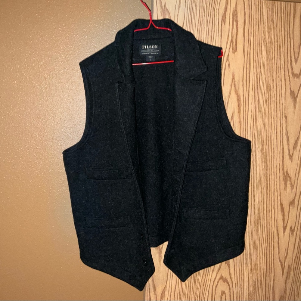 Filson Black Wool Vest